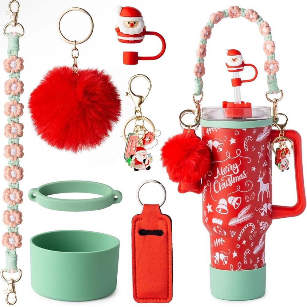 6pcs Christmas Theme Cup Accessories  - 40oz/30oz NWT all INCLUDED NO CUP